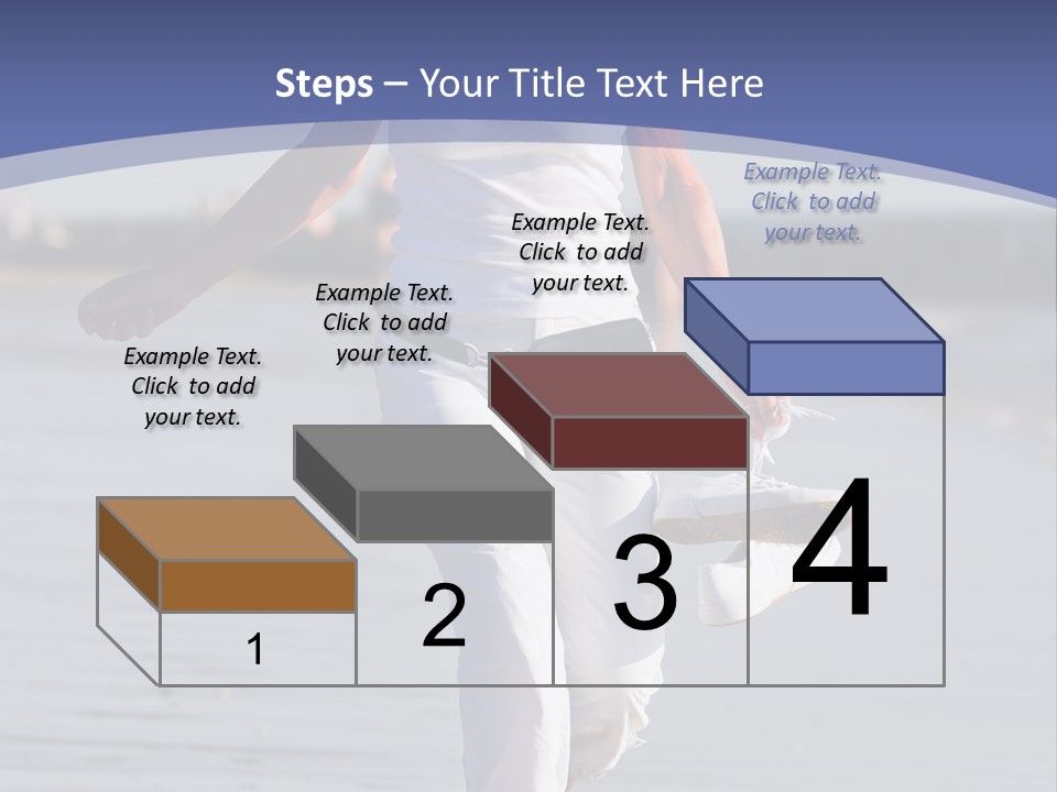 Active And Happy Senior Woman Running At The Beach PowerPoint Template