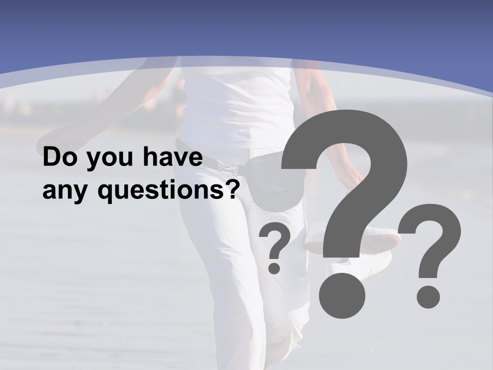 Active And Happy Senior Woman Running At The Beach PowerPoint Template