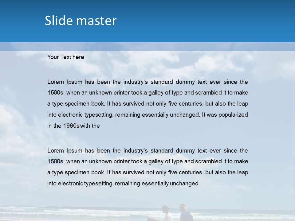 Riding Horses On The Beach PowerPoint Template