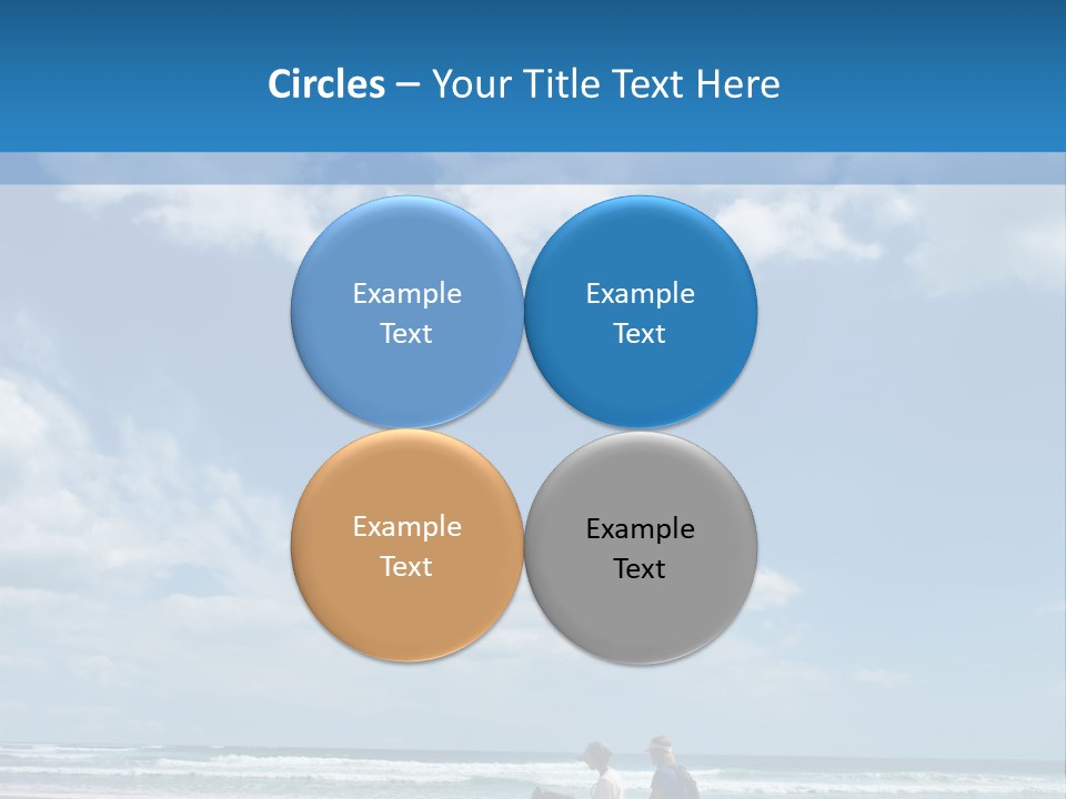 Riding Horses On The Beach PowerPoint Template