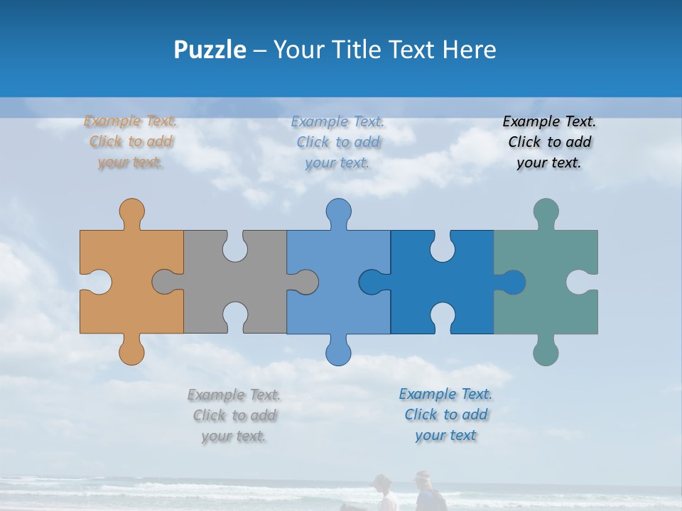 Riding Horses On The Beach PowerPoint Template