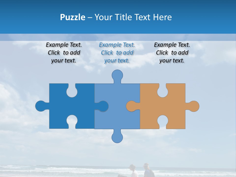 Riding Horses On The Beach PowerPoint Template