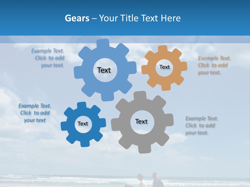 Riding Horses On The Beach PowerPoint Template