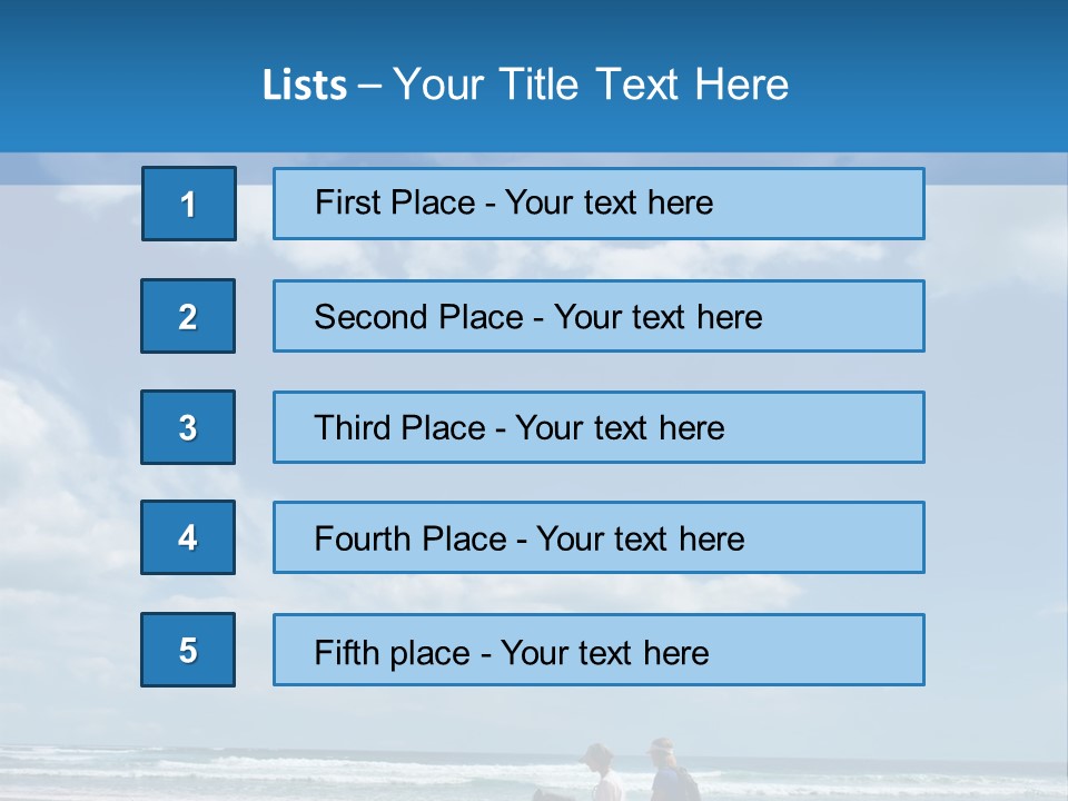 Riding Horses On The Beach PowerPoint Template
