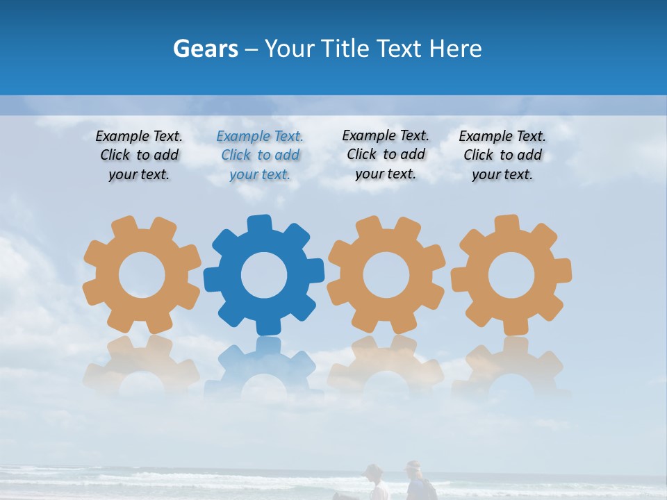 Riding Horses On The Beach PowerPoint Template