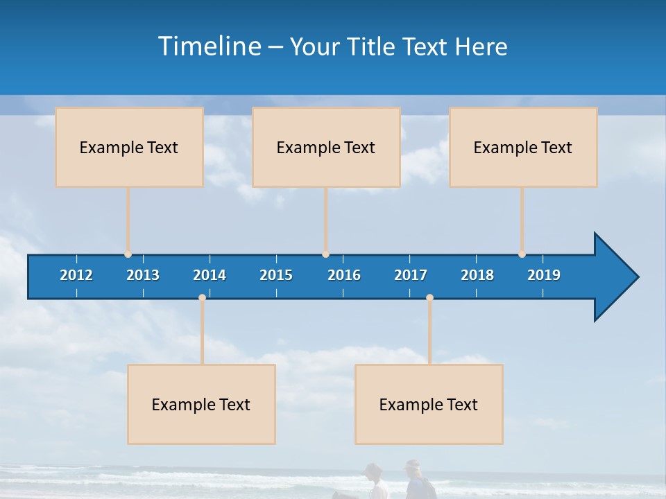 Riding Horses On The Beach PowerPoint Template