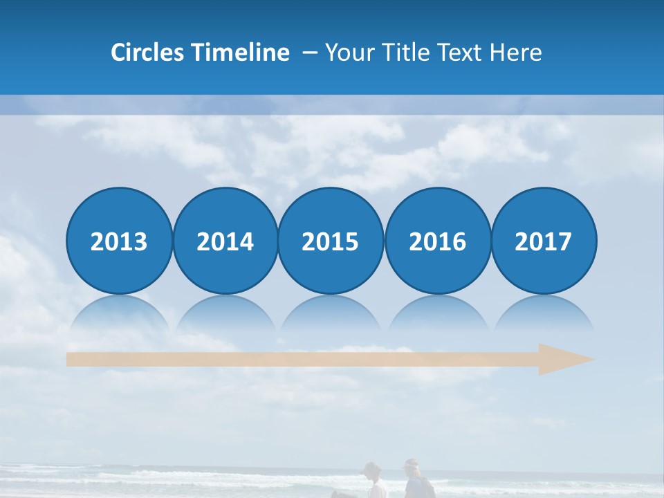 Riding Horses On The Beach PowerPoint Template