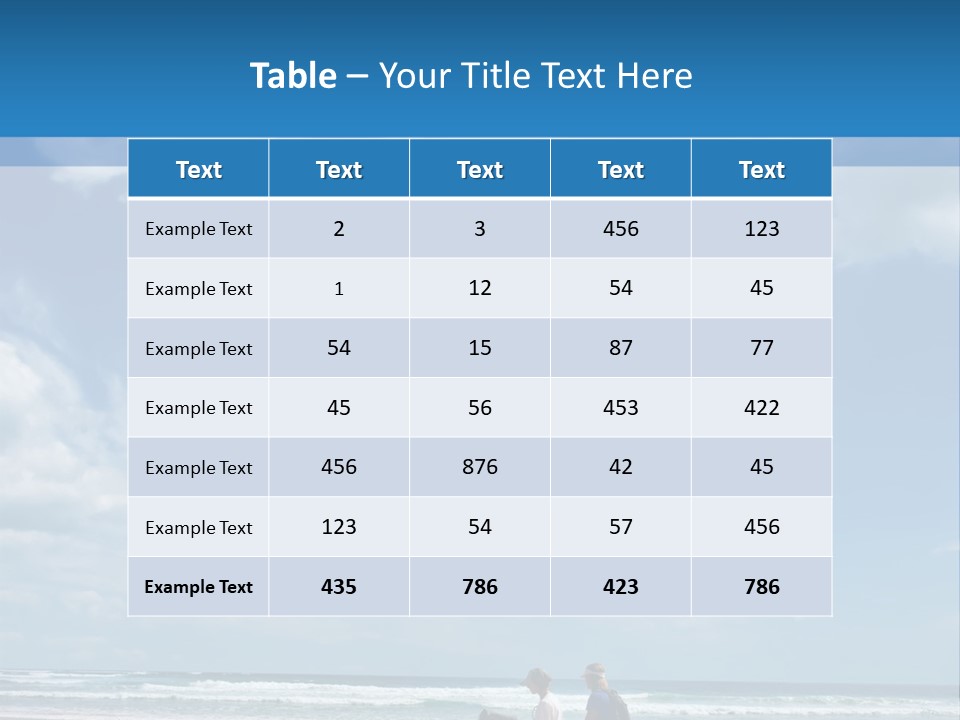 Riding Horses On The Beach PowerPoint Template