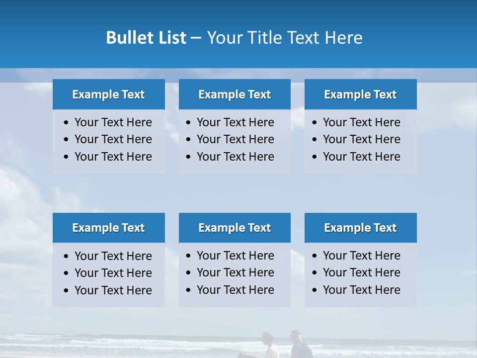 Riding Horses On The Beach PowerPoint Template