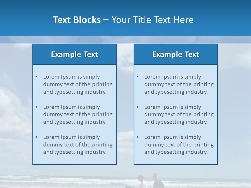 Riding Horses On The Beach PowerPoint Template