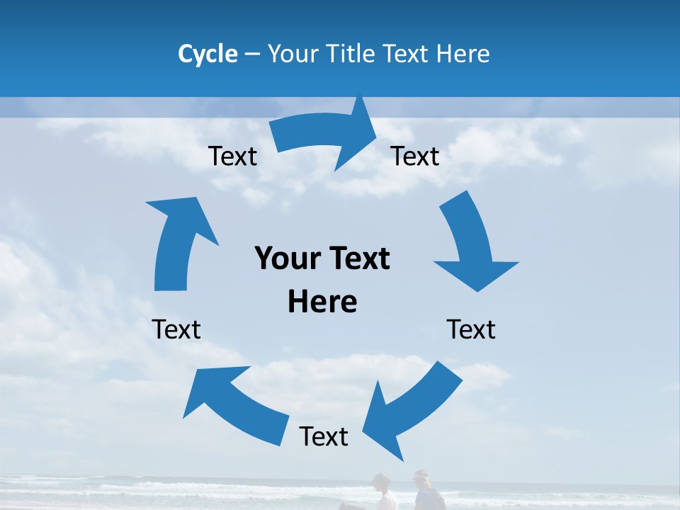 Riding Horses On The Beach PowerPoint Template