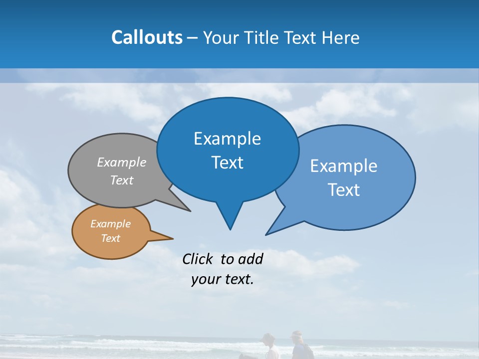 Riding Horses On The Beach PowerPoint Template