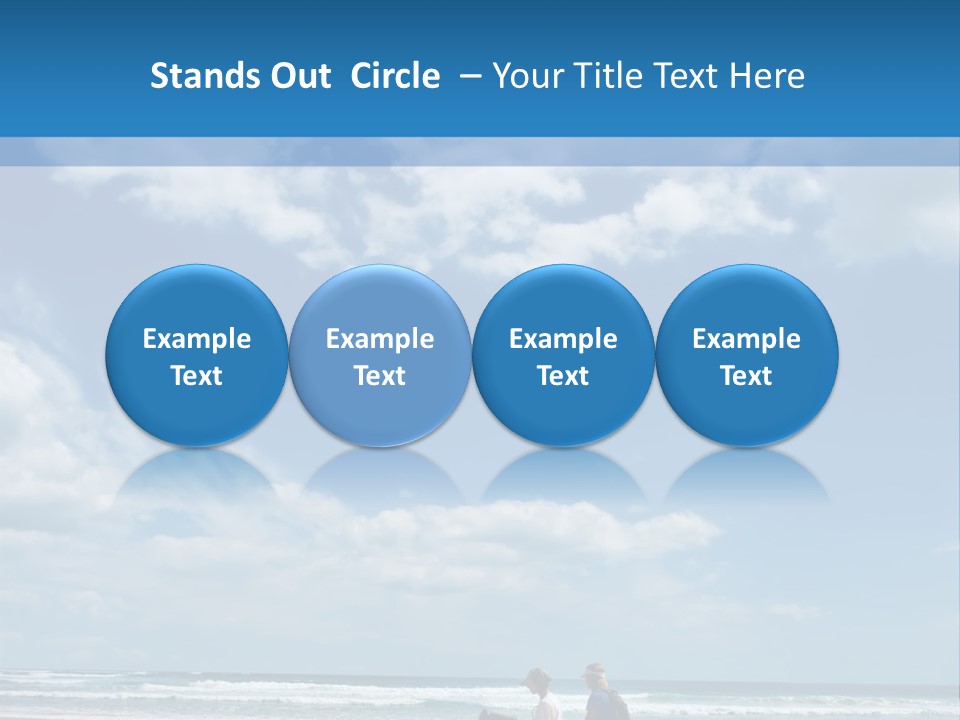 Riding Horses On The Beach PowerPoint Template