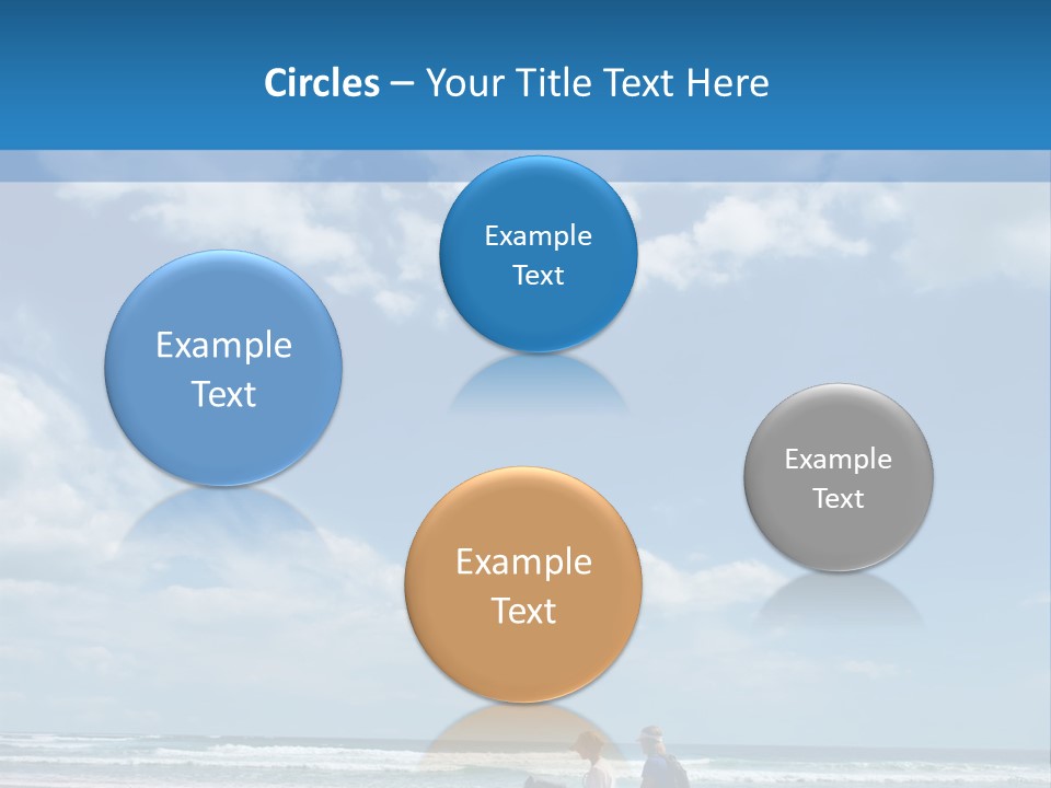 Riding Horses On The Beach PowerPoint Template