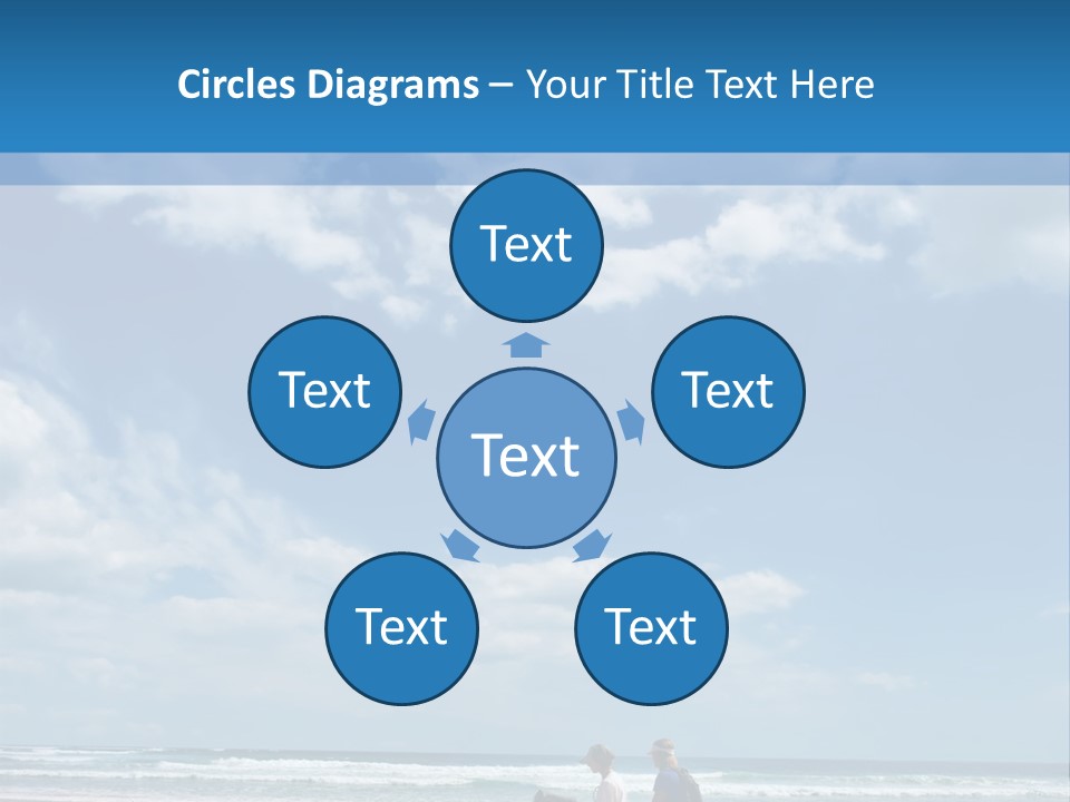 Riding Horses On The Beach PowerPoint Template