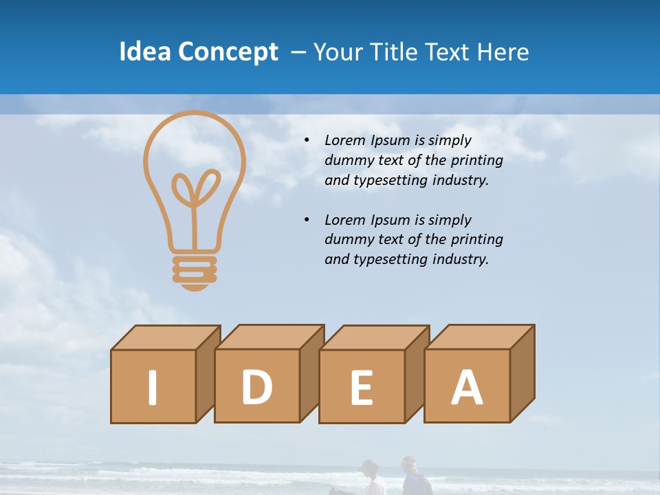 Riding Horses On The Beach PowerPoint Template