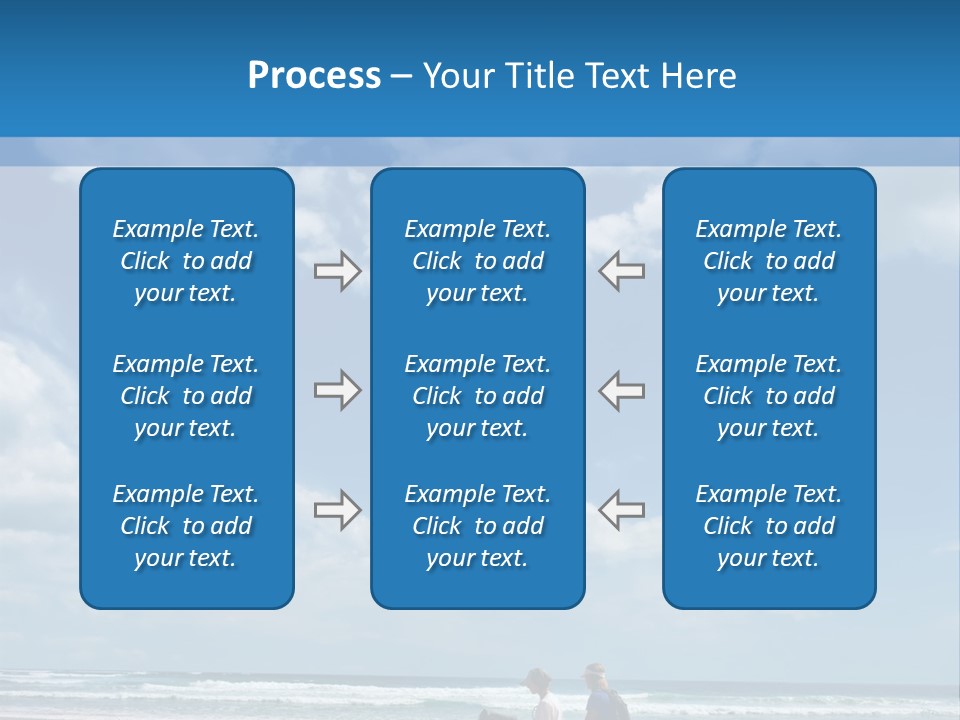 Riding Horses On The Beach PowerPoint Template