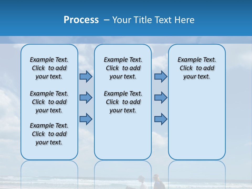 Riding Horses On The Beach PowerPoint Template