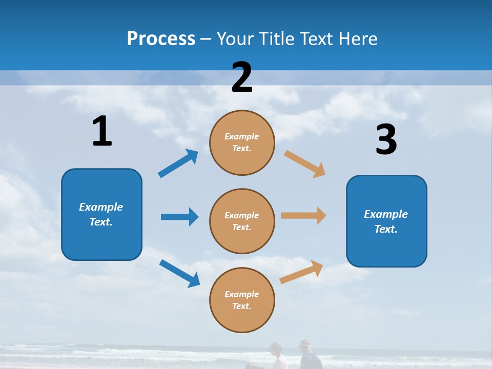 Riding Horses On The Beach PowerPoint Template