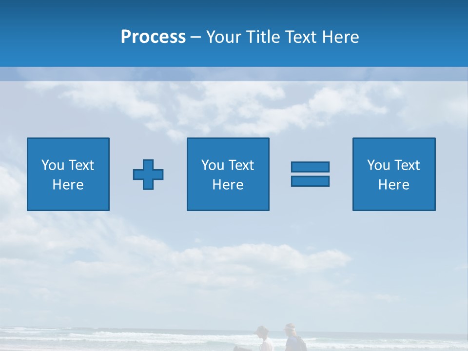 Riding Horses On The Beach PowerPoint Template