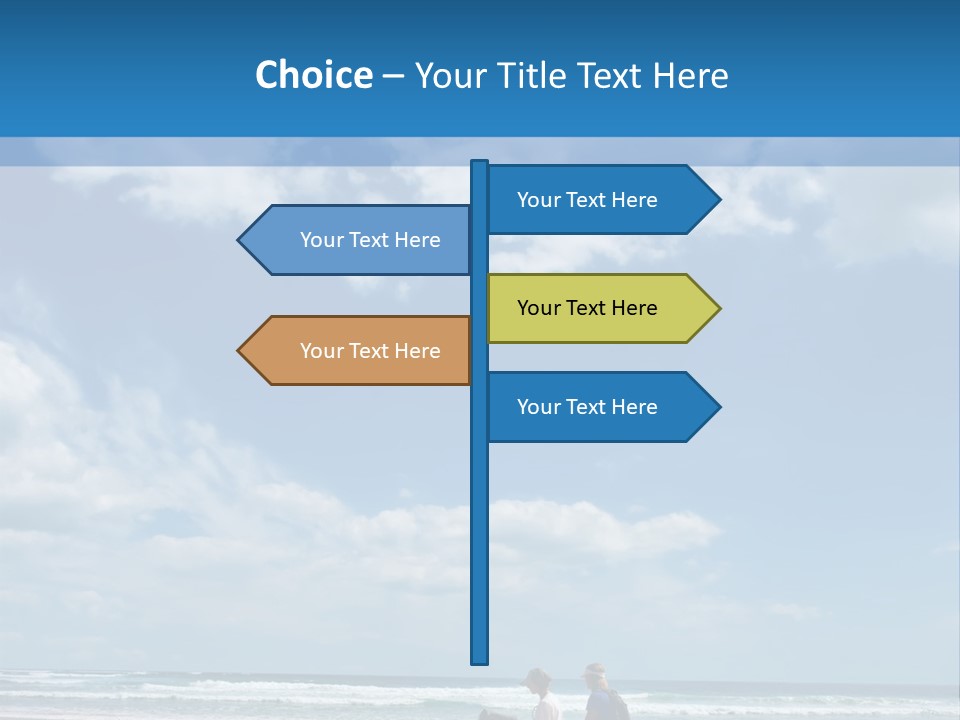 Riding Horses On The Beach PowerPoint Template
