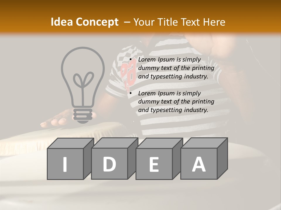 Portrait Of Young Cuban Percussionist Performing Live PowerPoint Template