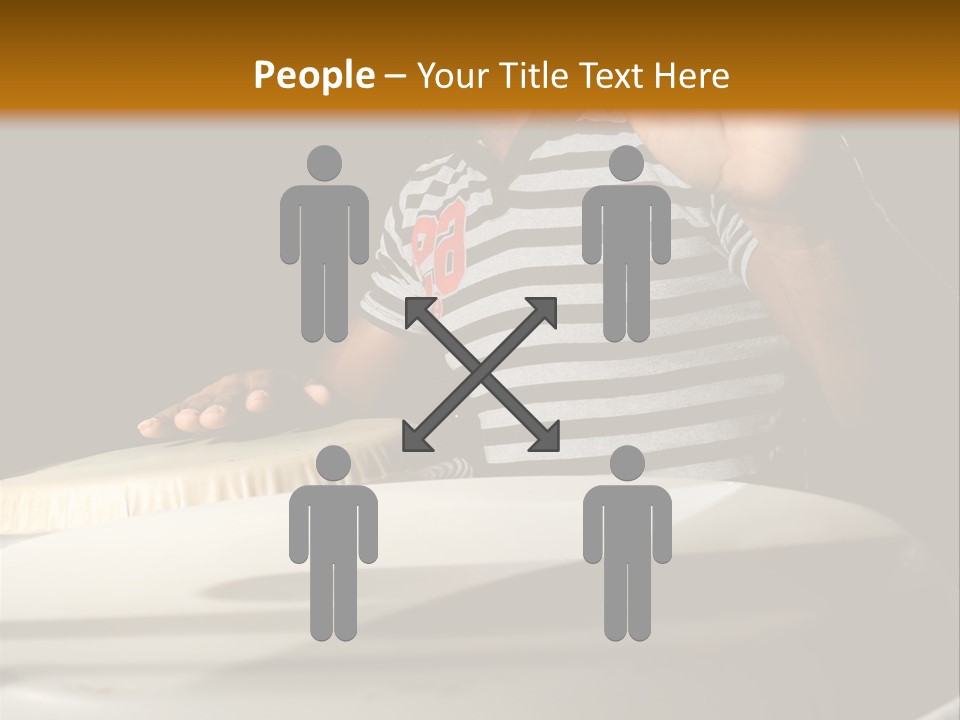 Portrait Of Young Cuban Percussionist Performing Live PowerPoint Template