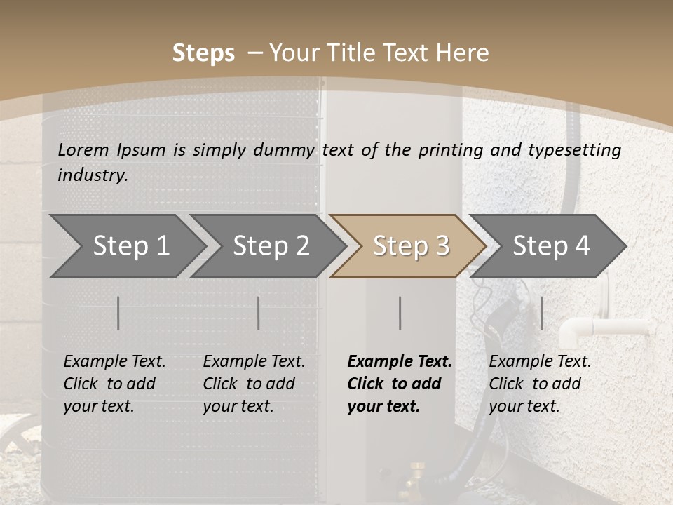 Air Conditioner And Heat Pump Compressor Unit In Backyard PowerPoint Template