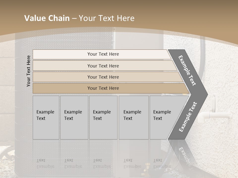 Air Conditioner And Heat Pump Compressor Unit In Backyard PowerPoint Template