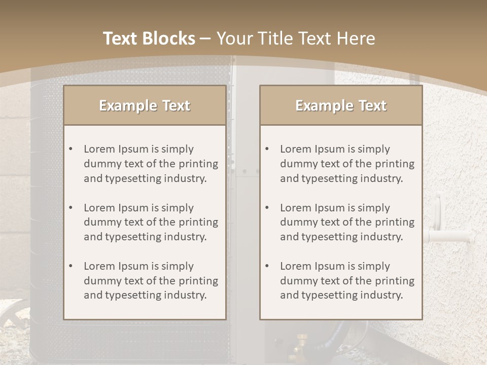 Air Conditioner And Heat Pump Compressor Unit In Backyard PowerPoint Template