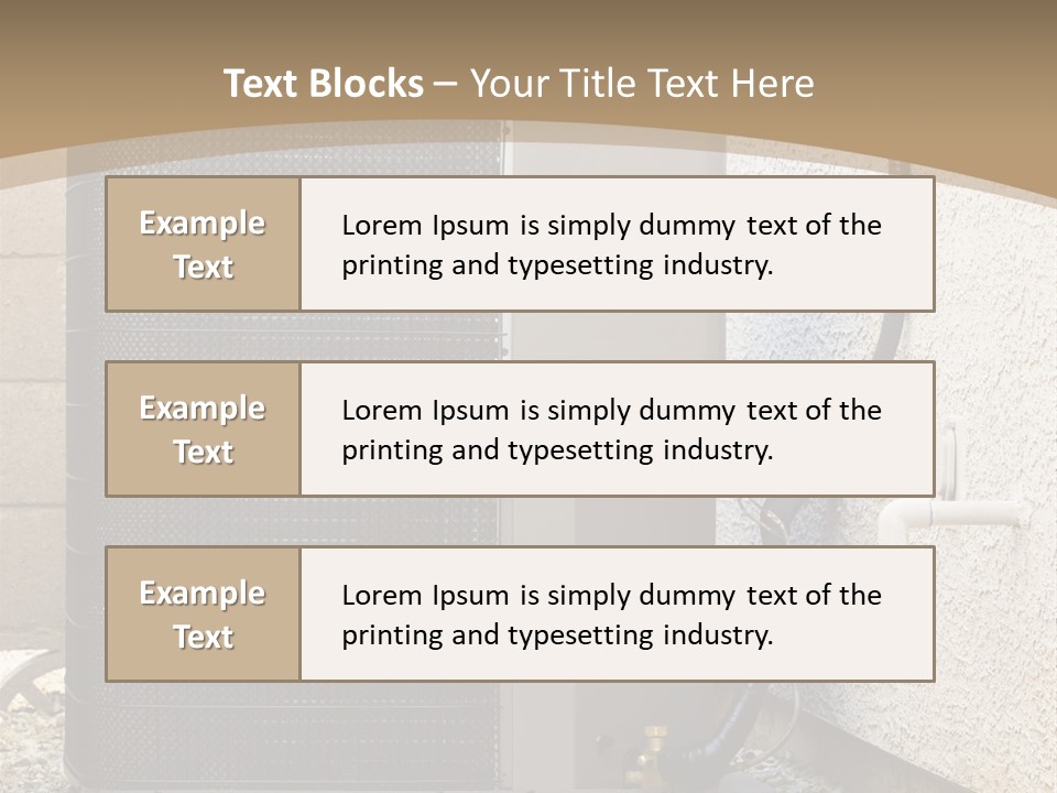 Air Conditioner And Heat Pump Compressor Unit In Backyard PowerPoint Template
