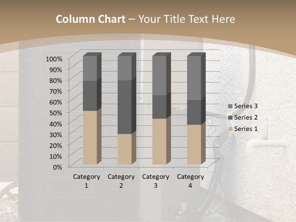 Air Conditioner And Heat Pump Compressor Unit In Backyard PowerPoint Template