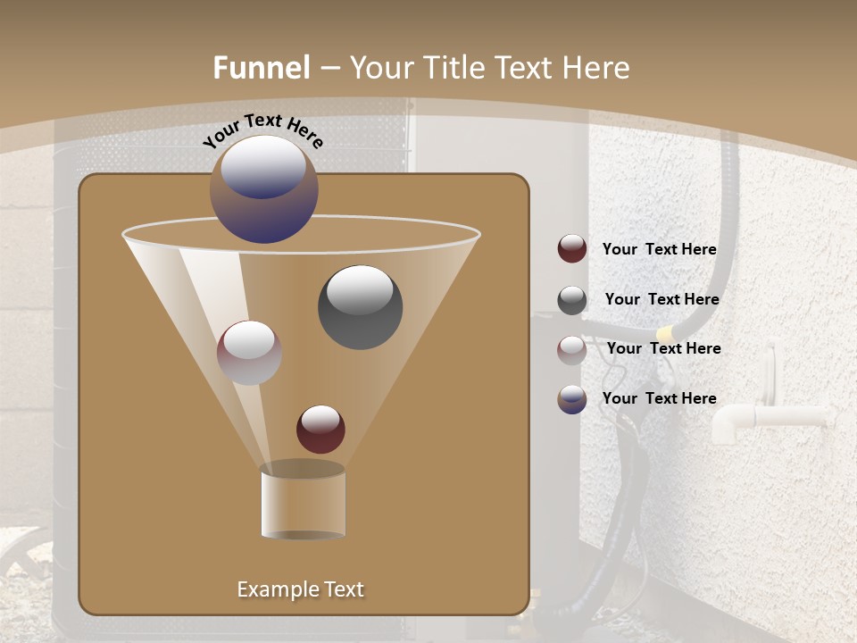 Air Conditioner And Heat Pump Compressor Unit In Backyard PowerPoint Template