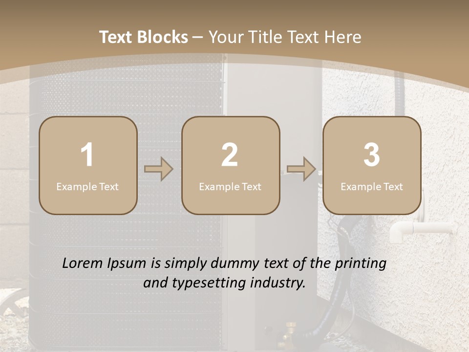 Air Conditioner And Heat Pump Compressor Unit In Backyard PowerPoint Template