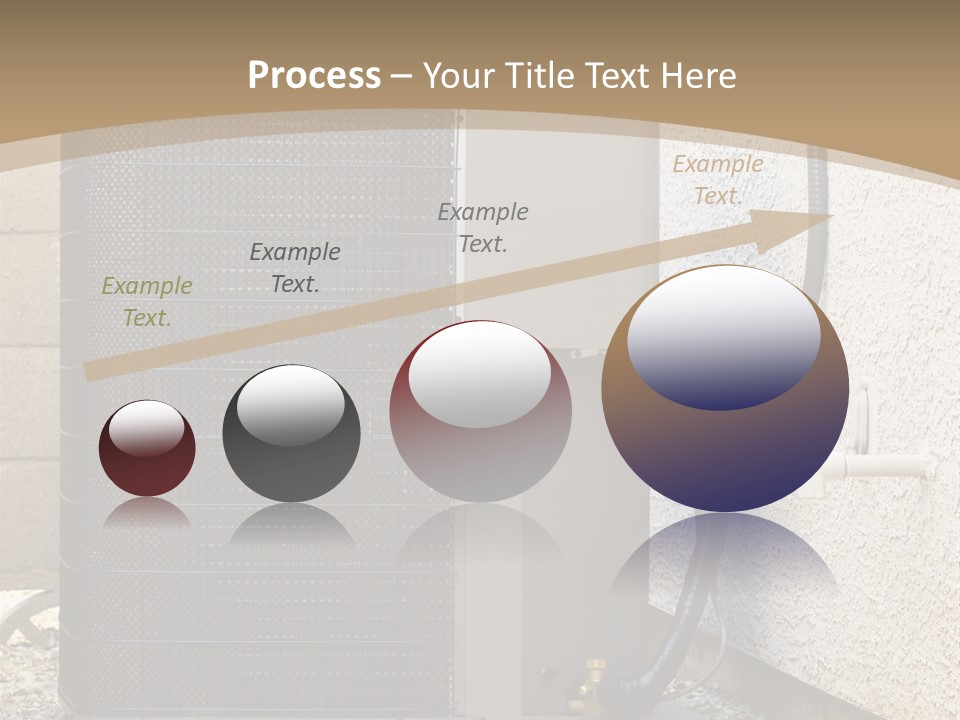 Air Conditioner And Heat Pump Compressor Unit In Backyard PowerPoint Template