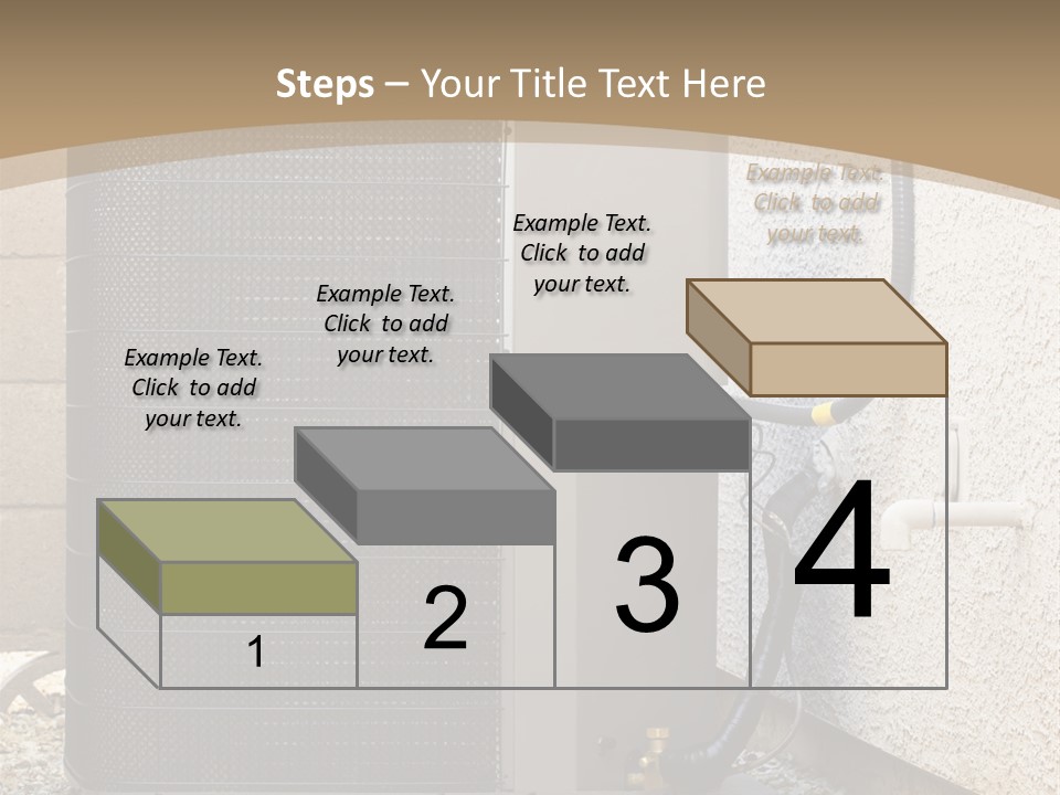 Air Conditioner And Heat Pump Compressor Unit In Backyard PowerPoint Template