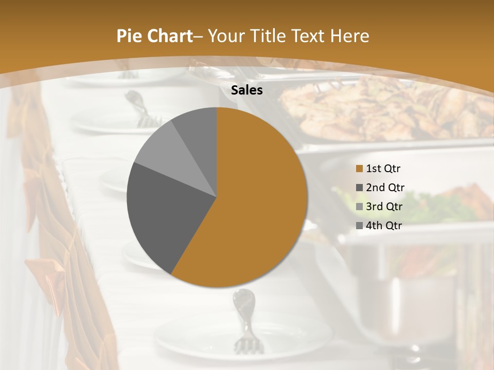 Metallic Banquet Meal Trays Served On Tables PowerPoint Template