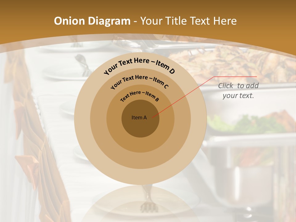 Metallic Banquet Meal Trays Served On Tables PowerPoint Template