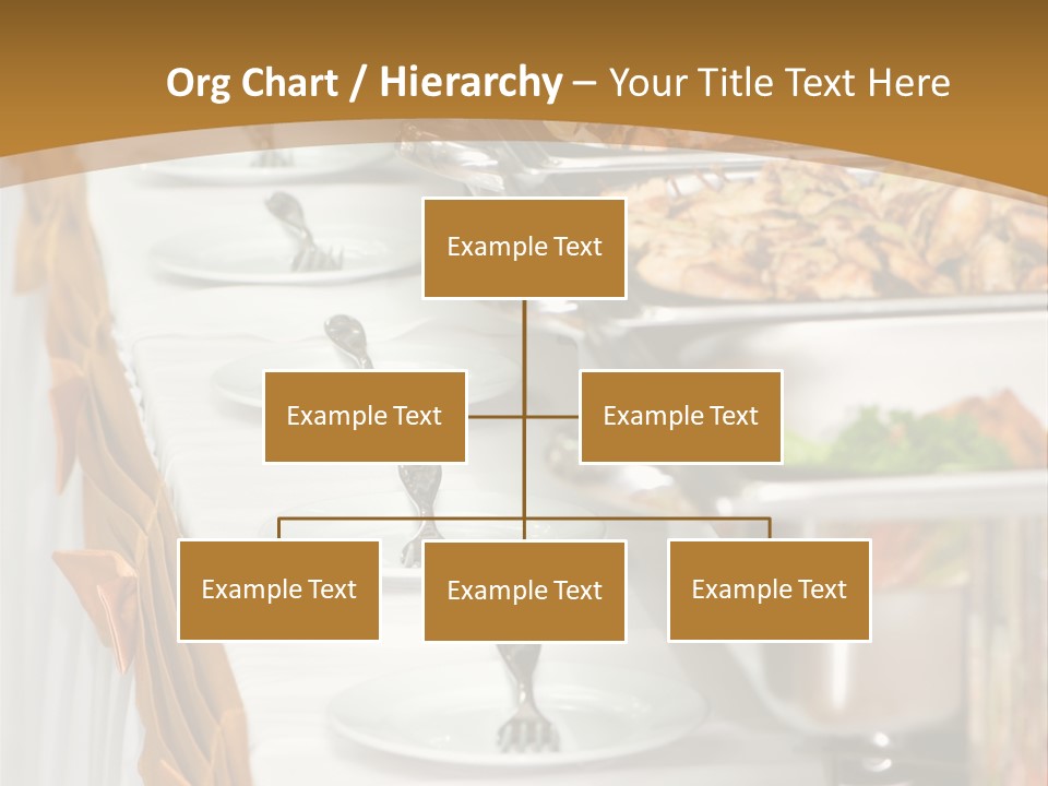 Metallic Banquet Meal Trays Served On Tables PowerPoint Template