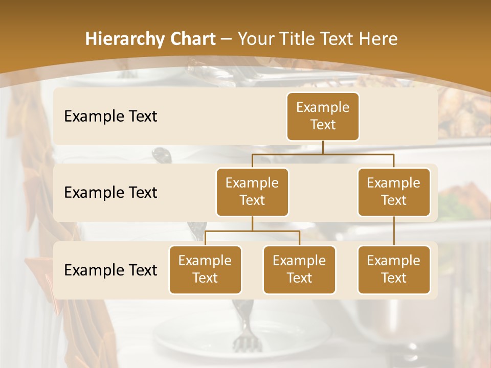 Metallic Banquet Meal Trays Served On Tables PowerPoint Template