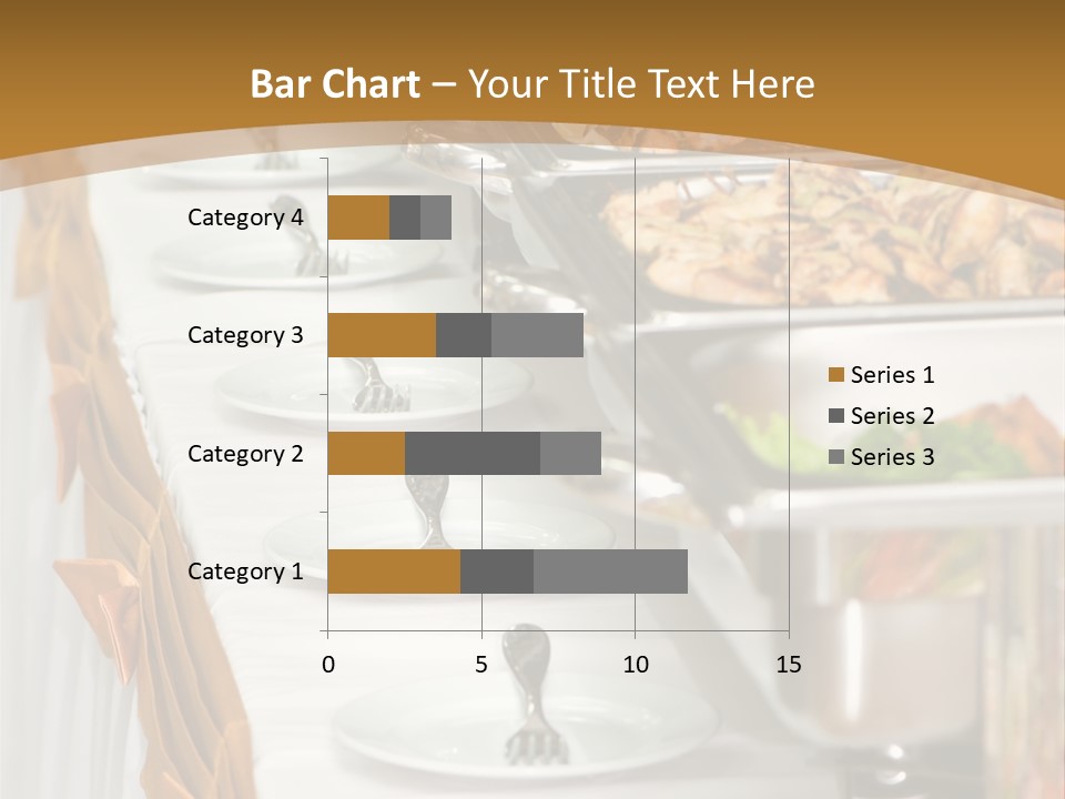 Metallic Banquet Meal Trays Served On Tables PowerPoint Template