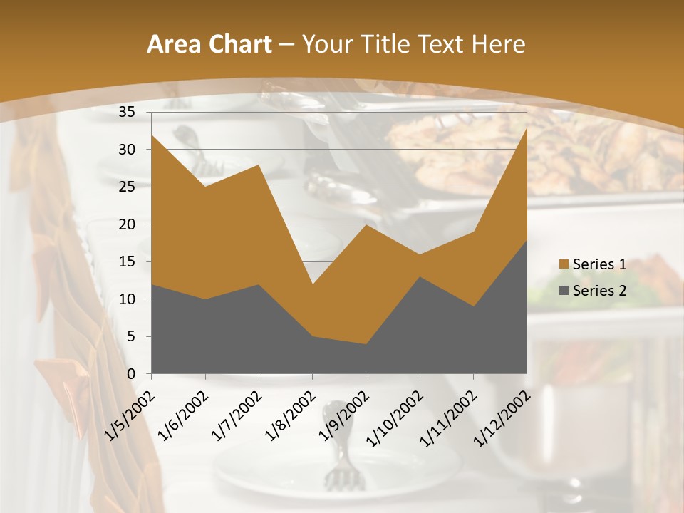 Metallic Banquet Meal Trays Served On Tables PowerPoint Template