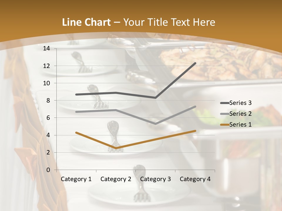Metallic Banquet Meal Trays Served On Tables PowerPoint Template