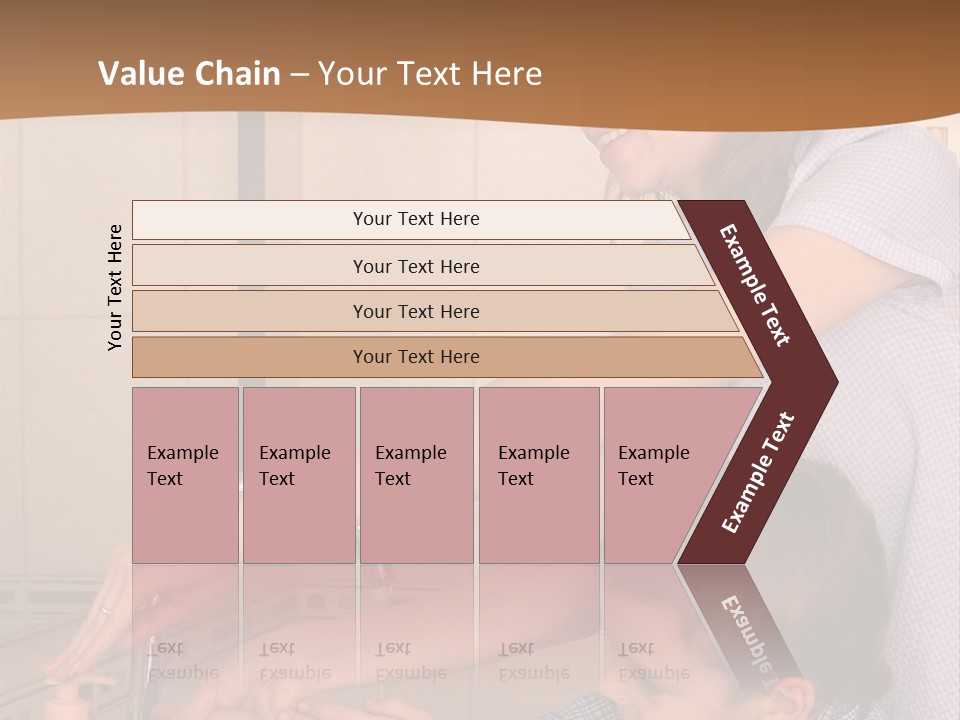 Mum With The Son Wash Hands PowerPoint Template