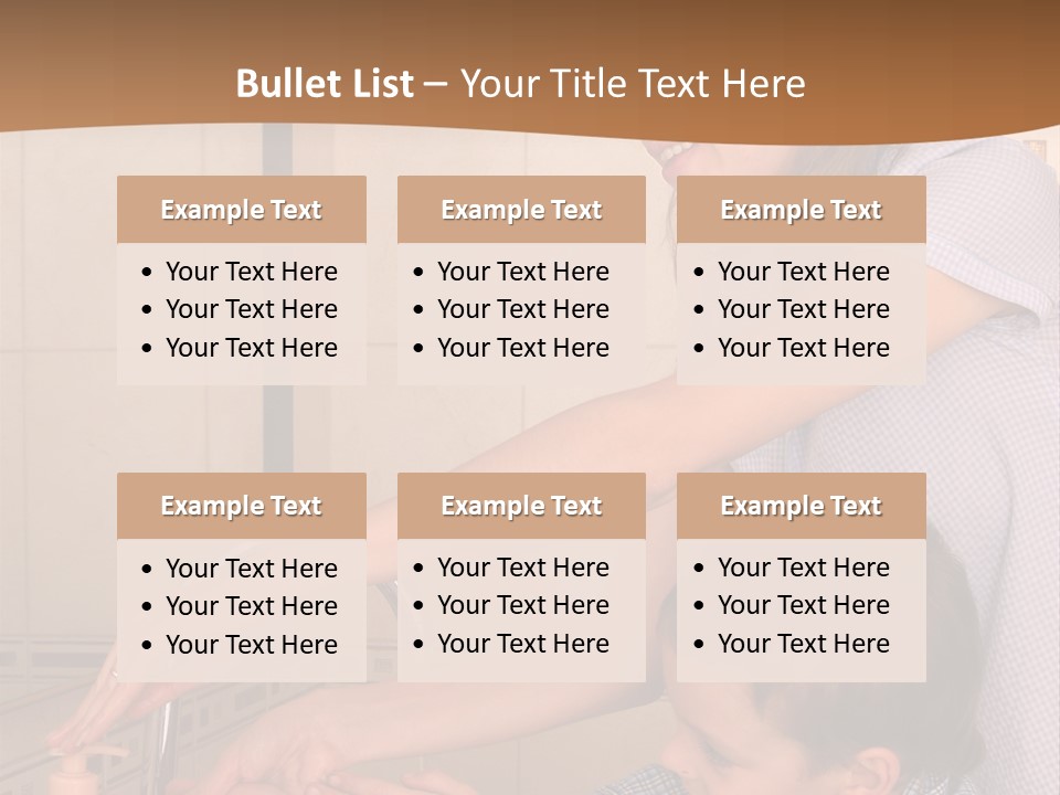 Mum With The Son Wash Hands PowerPoint Template