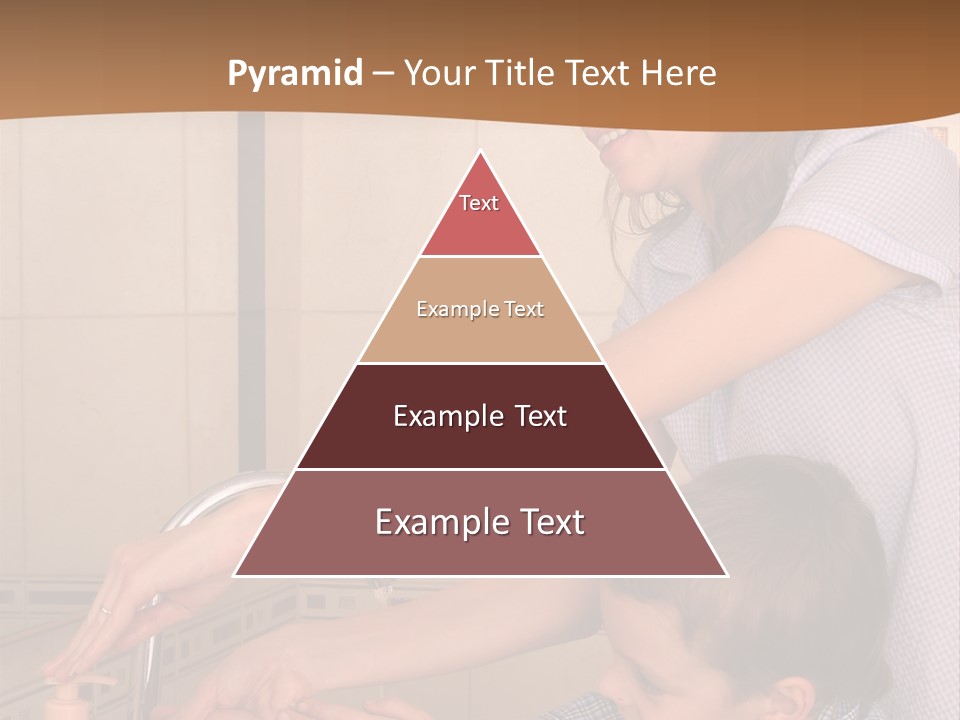 Mum With The Son Wash Hands PowerPoint Template