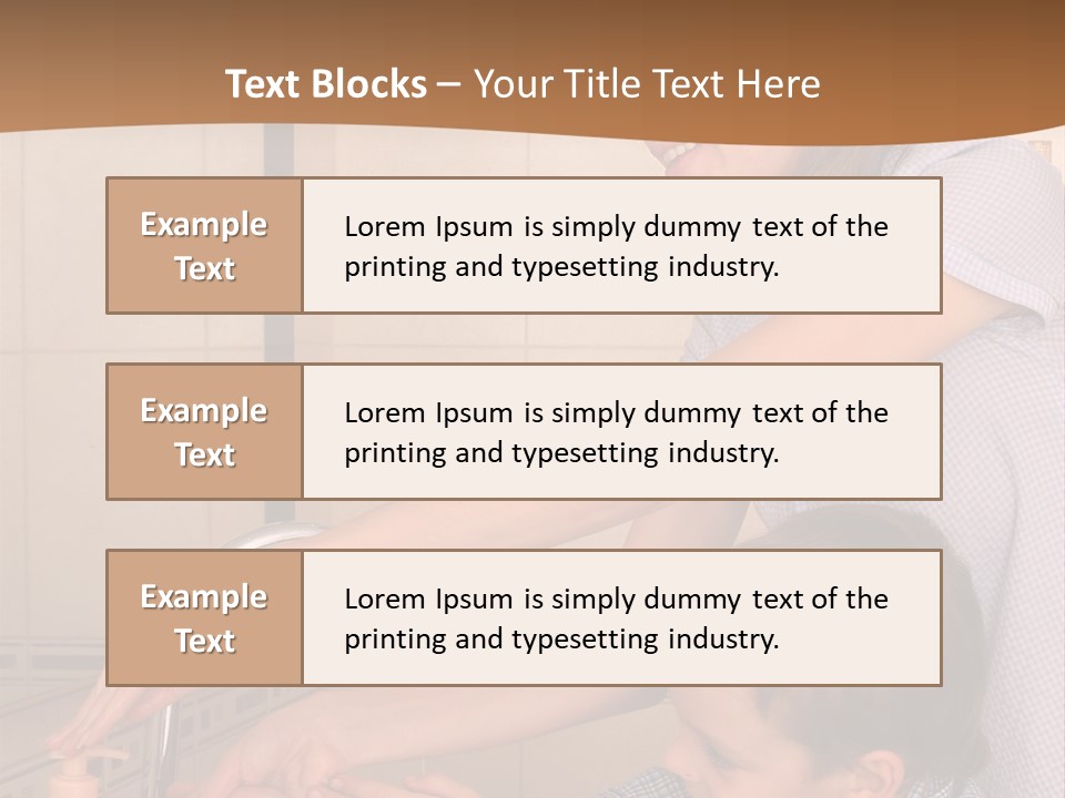 Mum With The Son Wash Hands PowerPoint Template