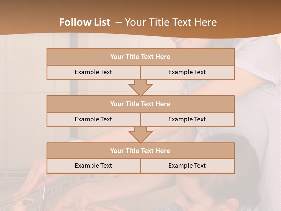 Mum With The Son Wash Hands PowerPoint Template