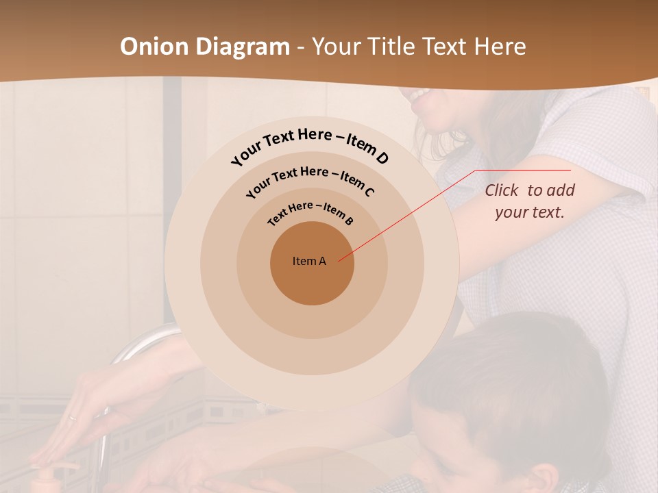 Mum With The Son Wash Hands PowerPoint Template