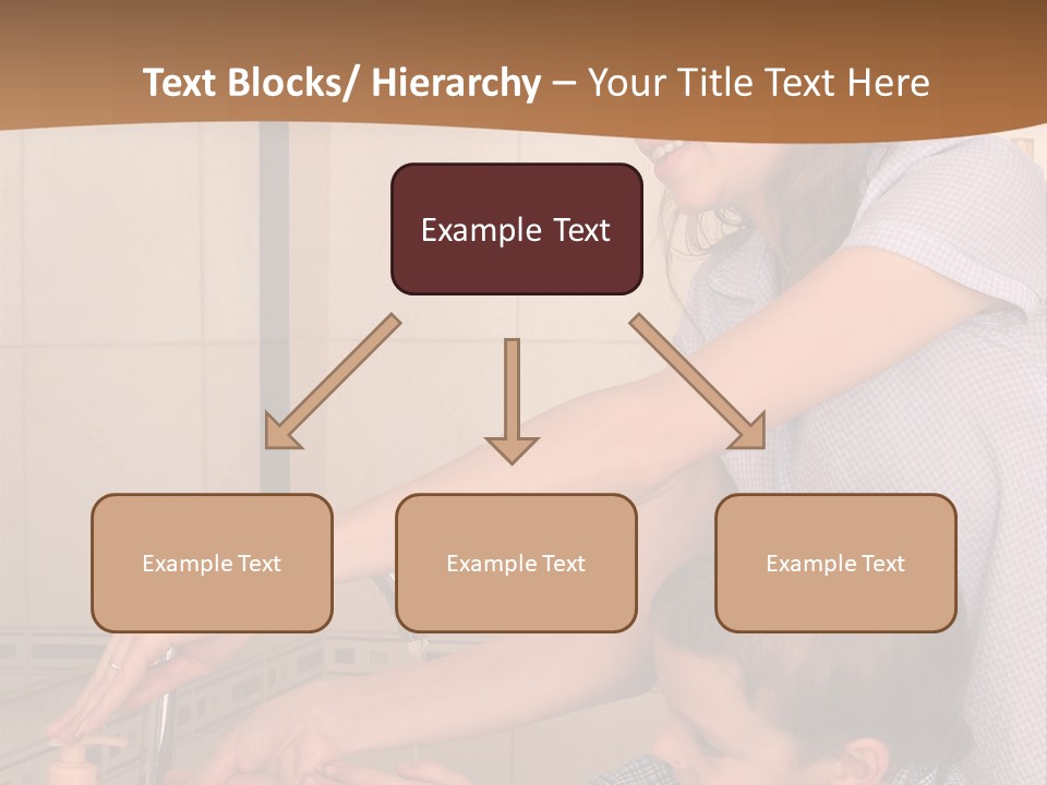 Mum With The Son Wash Hands PowerPoint Template